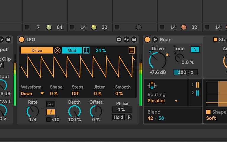 Ableton Live Suite 12.3.5 8 A screenshot showing the new modulation behaviour of Max for Live devices