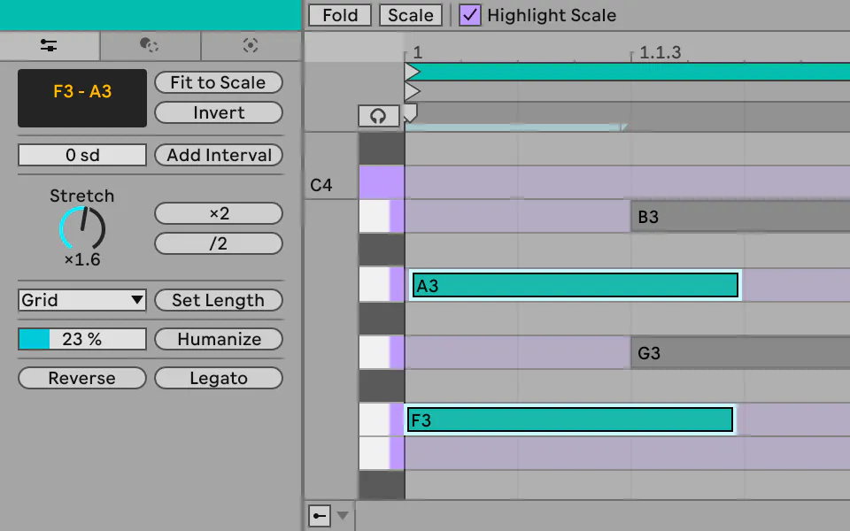 Some of the MIDI editing improvements in Live 12