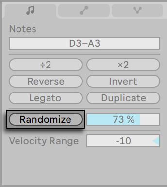 Randomize Button Smash Edición de notas MIDI y velocidades — Ableton Reference Manual Version ...