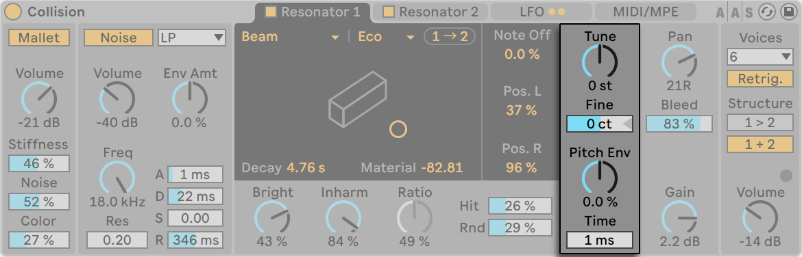 Tuning Sample Live Instrument Reference — Ableton Reference Manual Version 11 | Ableton