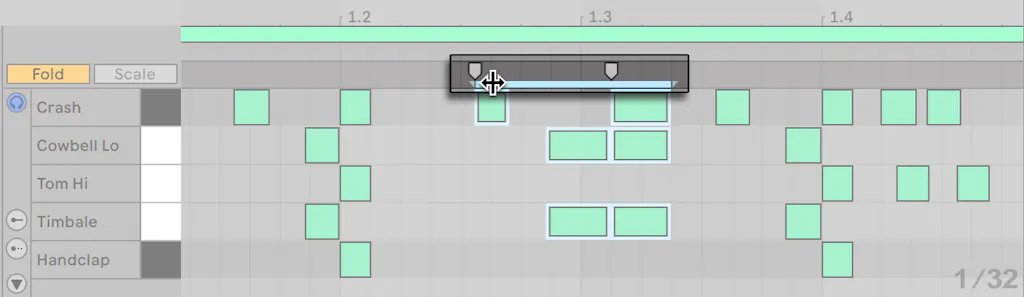 Éditer les notes MIDI et leur dynamique — Ableton Reference Manual ...