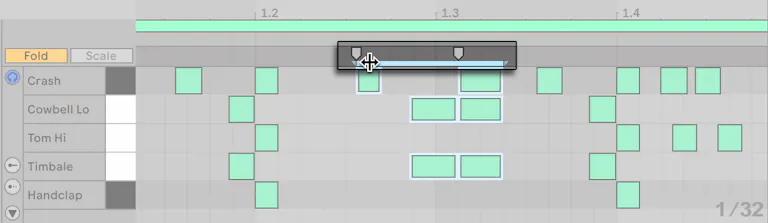 Editing MIDI Notes and Velocities — Ableton Reference Manual Version 11 ...