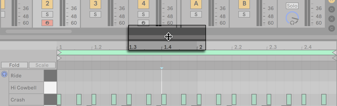 Edición de notas MIDI y velocidades — Ableton Reference Manual Version ...