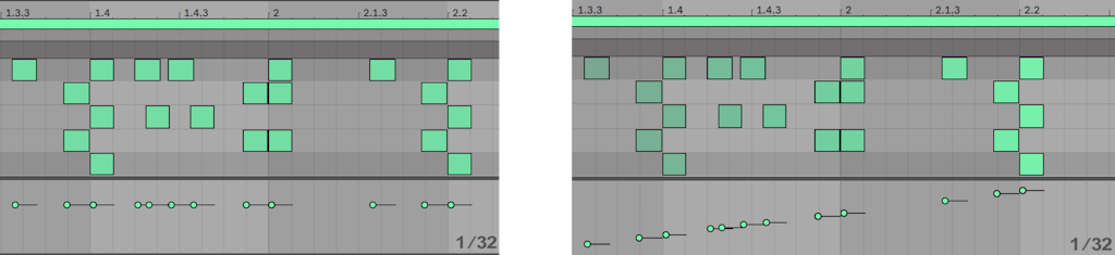 Edición de notas MIDI y velocidades — Ableton Reference Manual Version ...