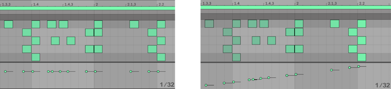Edición de notas MIDI y velocidades — Ableton Reference Manual Version ...
