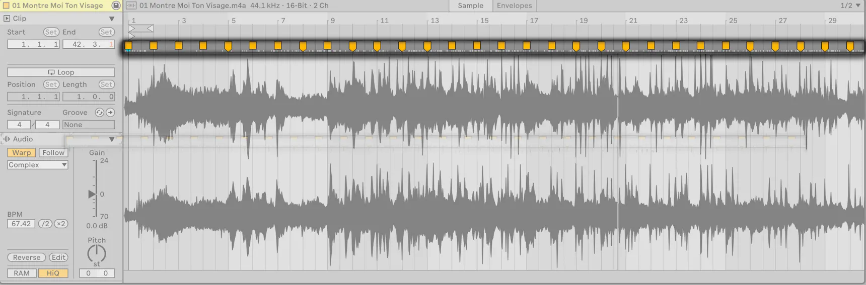 Audio Clips Graph Audio Clips, Tempo, and Warping — Ableton Reference Manual Version 12 ...