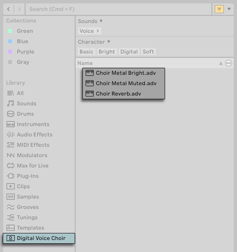 Working with the Browser — Ableton Reference Manual Version 12 | Ableton