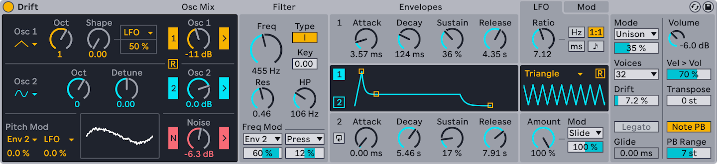 Live Instrument Reference — Ableton Reference Manual Version 12 | Ableton