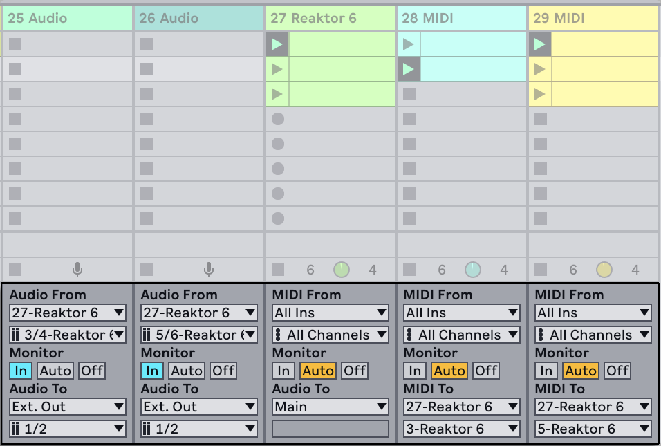 Routing y E/S — Ableton Reference Manual Version 12 | Ableton
