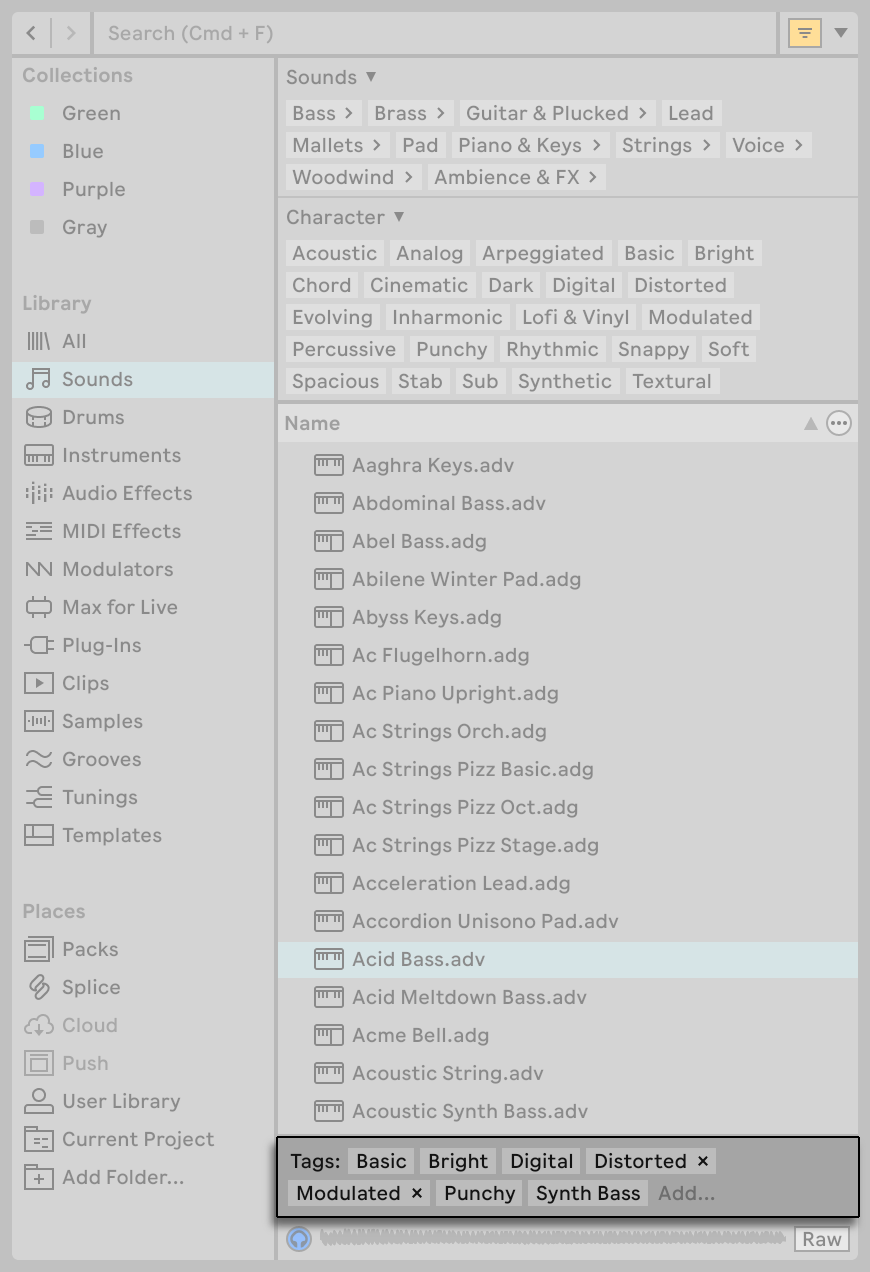 Working with the Browser — Ableton Reference Manual Version 12 | Ableton