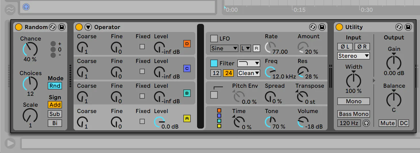 Travail avec des instruments et des effets — Ableton Reference Manual ...