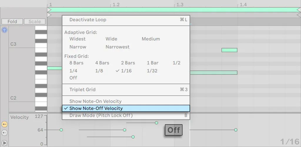 编辑 MIDI 音符和力度 — Ableton Reference Manual Version 11 | Ableton
