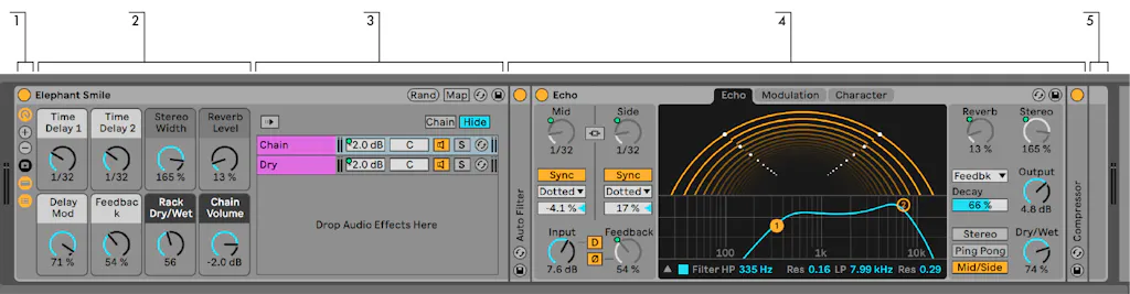 Racks de instrumentos, batería y efectos — Ableton Reference Manual ...